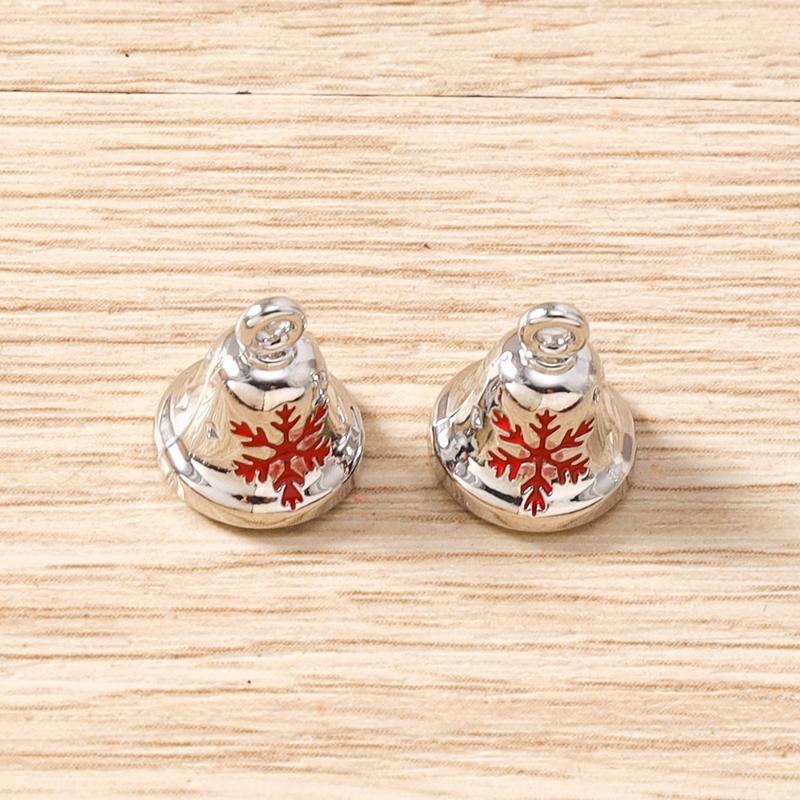 5Pcs Fashion Christmas Charms Cute Christmas Ring Bell Socking Pendant For Earring Necklace Making Accessories