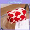 Elegante Neceser de Terciopelo con Estampado de Corazones de Gran Capacidad para Viajes y Almacenamiento en Casa