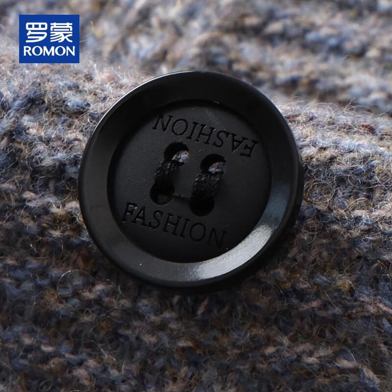 ROMON Men's 100% Pure Wool V-Neck Cardigan Sweater