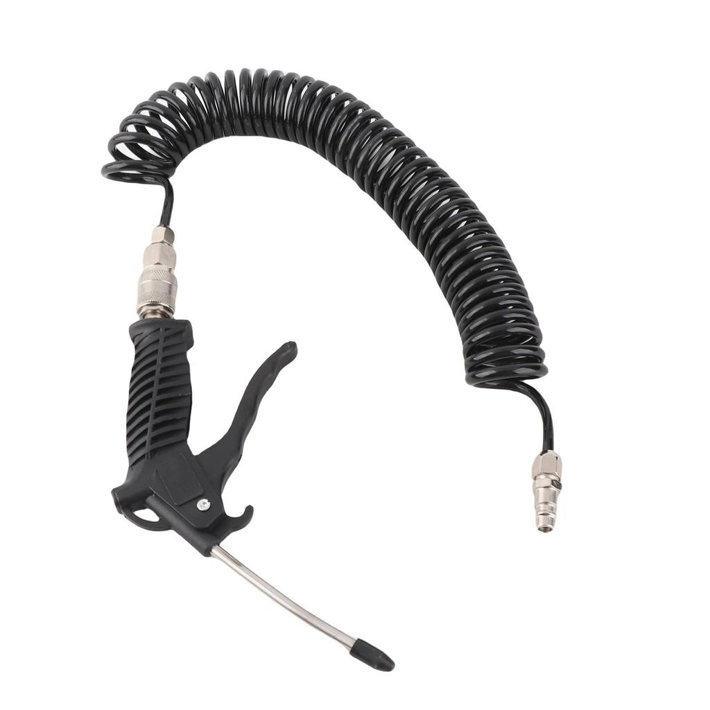 Black Air Duster Gun Pneumatic Wind Blowing Kit Set with Small EU Connector PU Hose