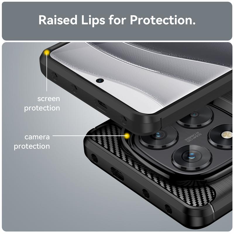 For Redmi Note 14 Pro Case Anti-knock Silicone Carbon Fiber Back Cover Redmi Note 14 Pro Plus Case For Redmi Note 14 Pro 5G Case