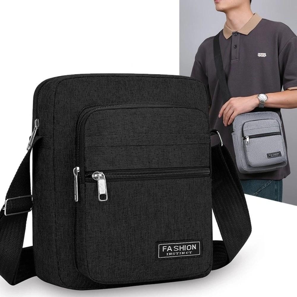 Casual Large Crossbody Bag Oxford Grey Messenger Satchel Shoulder Bag Men