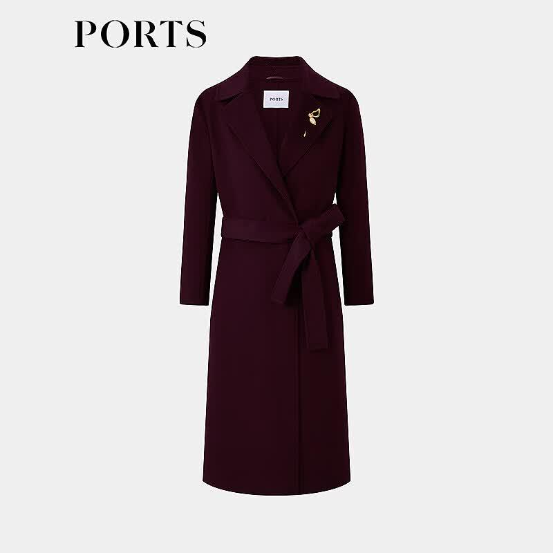 PORTS Women's Long Wool Coat