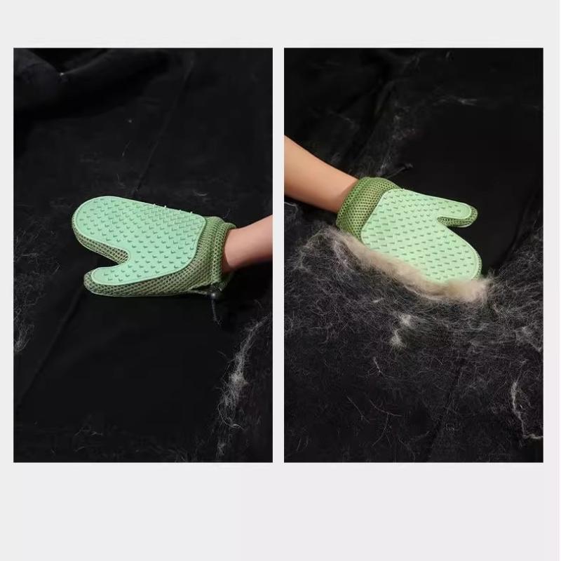 20x21cm Double-sided Usable Pet Grooming Gloves Dog Cat Hair Removal and Cleaning Gloves Pet Massage Cleaner Non Skin Damaging Anti Scratch Mitts