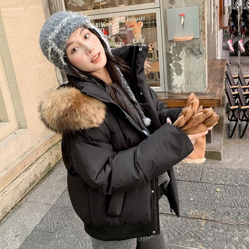 Podzim Zima Zahustit Teplá Parka Ženy Neformální Sladké Jednobarevné Velká kapsa Volná Kabát s kapucí Bundy Outwear