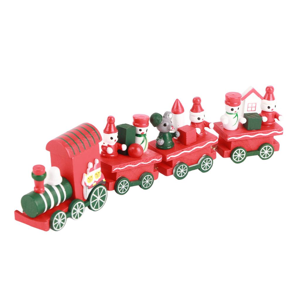 Christmas Train Toys Set Miniature Color Cartoon Christmas Train Model for Kids Boys Girls
