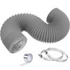 4 Inch Dryer Vent Hose Grey Exhaust Pipe Professional Air Ducting  Kitchen