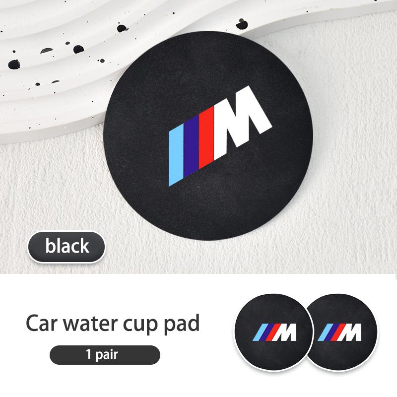 2Pcs Car Water Cup Pads suede Anti-Slip Mats Auto Interior Accessories For BMW E93 F10 F20 F30 F40 F15 F25 F26 F31 F49 F86 M3 M5