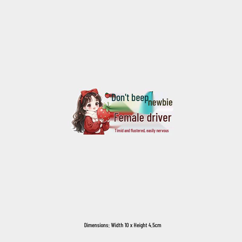 New Female Driver Fun Cartoon Car Sticker - Waterproof & Sunscreen