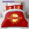 Crest Legacy Custom Name Pattern Bedding Quilt Set Quilt Cover Pillowcase Home Birthday Gift(1 * duvet cover + 2 * pillowcase, without core)