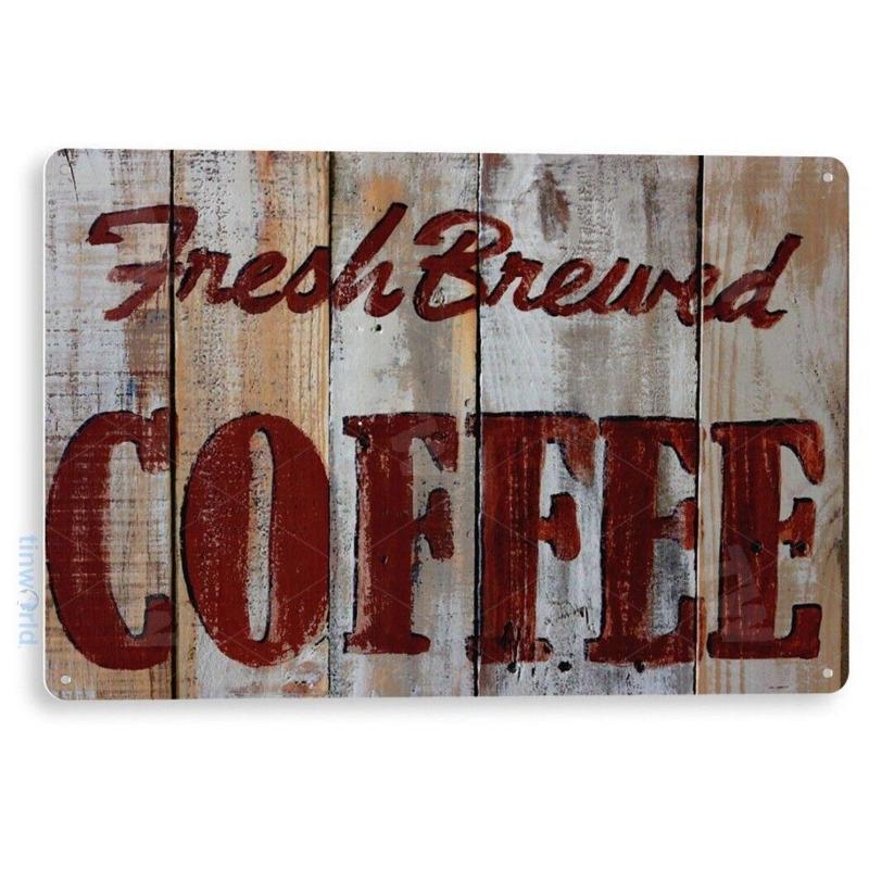Vintage Metal Tin Sign Kitchen Bar Cafe Wall Decor
