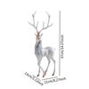 Elk Figurine Modern Resin Collectible Art Crafts Deer Statue Desktop Ornament for Bookshelf Fireplace Living Room Office Shelf