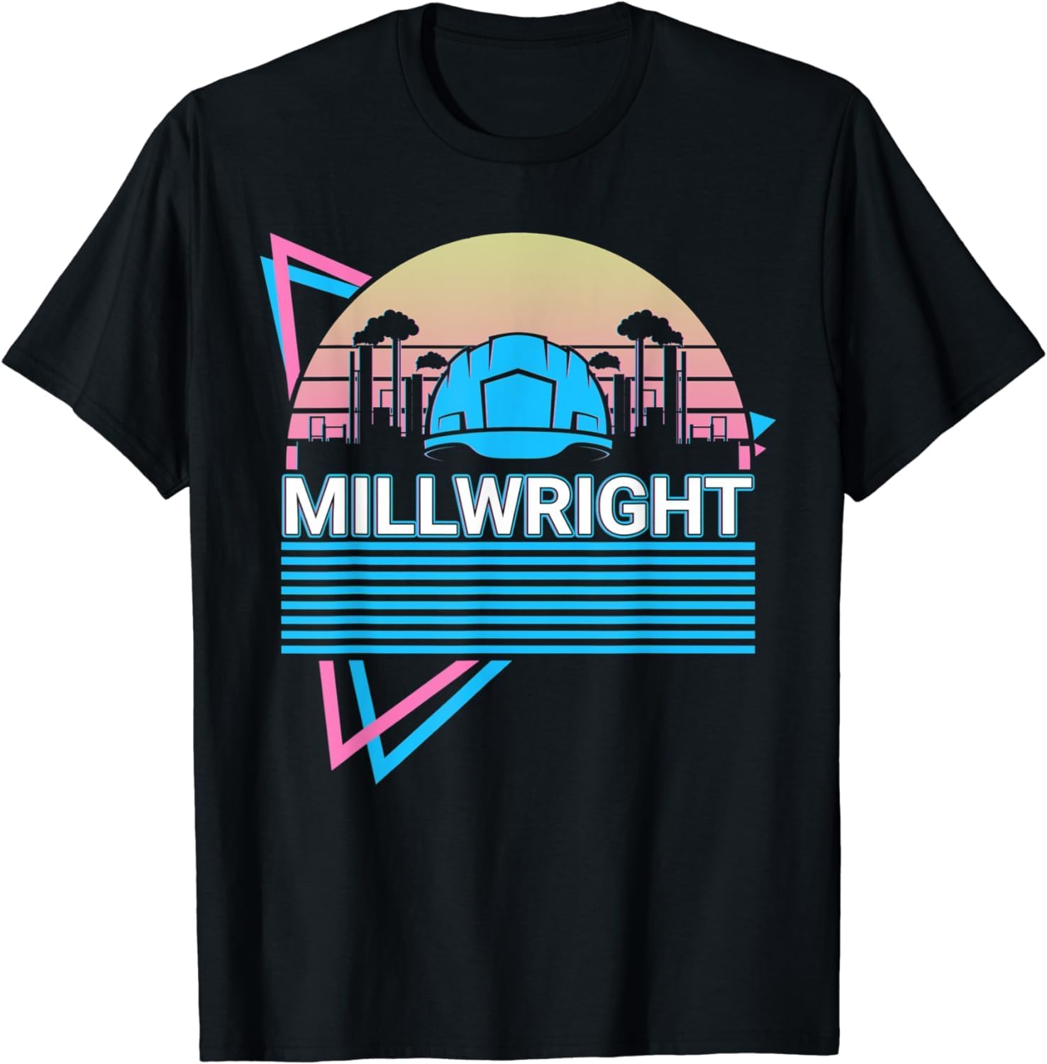 Millwright Retro Men T Shirt M Black S чёрный