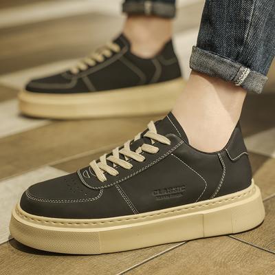 Sapatos masculinos casuais de couro, mocassins de couro com aumento de altura, luxuosos, confortáveis e respiráveis