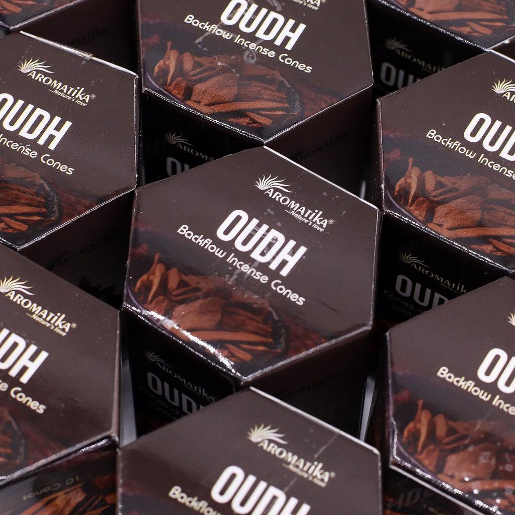 6x Oudh Masala Backflow Incense Cones Pack of 10