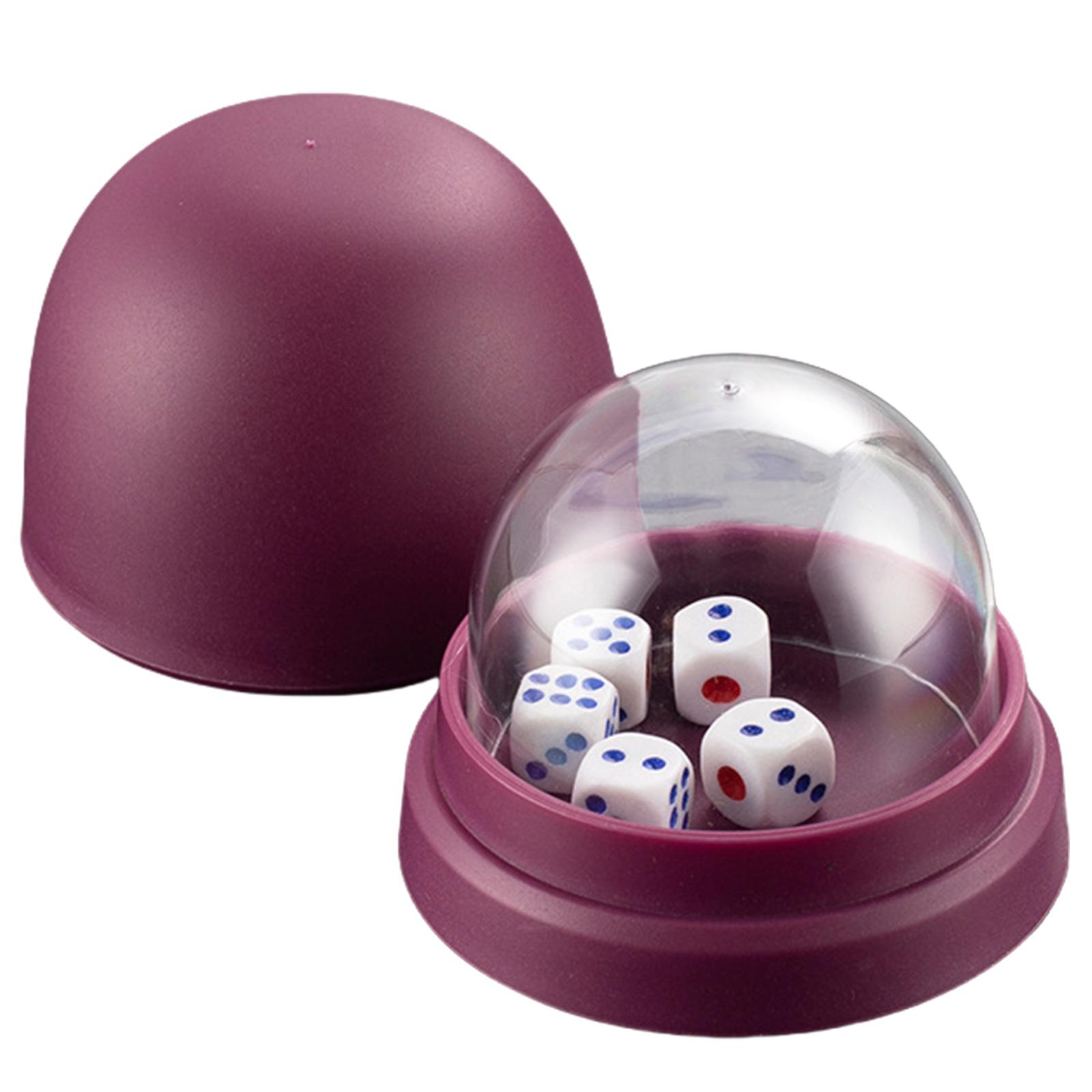 

Кубок для кубиков Предотвращение мошенничества Безопасная игра Набор для шейкера кубиков PP Изготовлено идеально для семейных игровых ночных групповых мероприятий фиолетовый