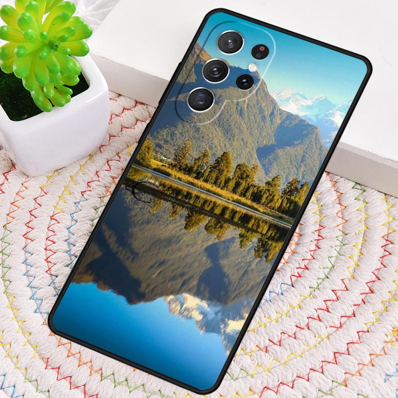 Mountain Reflection By The Lake Silicone Phone Case For Samsung Galaxy Note 10 Pro S26 S25 S24 S23 S22 S21 Plus Ultra Capa Cover