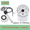 Universal Gasoline Fuel Meter for Car 12v 52MM Gauge Indicator 0-190ohm Stainless Steel Fuel Level Sensor with 7colors Backlight