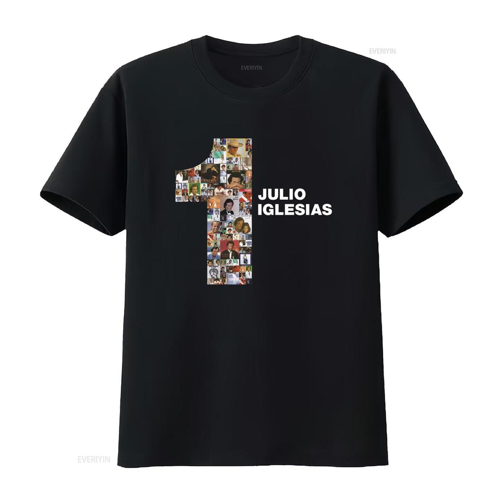Julio Iglesias Greatest Hits Musica Latina T-shirt La vida sigue igual Design vintage Lavata Comoda Elegante Versatile