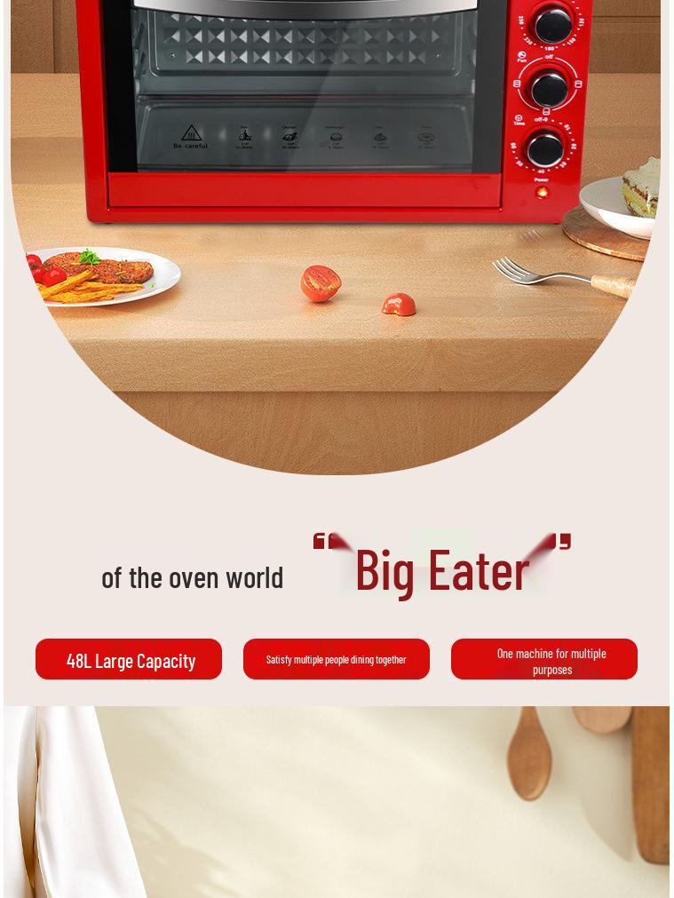Large Capacity Multifunctional Electric Double Layer Baking Oven