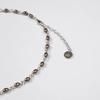 Revolver Beads Necklace (Silver & Grey)