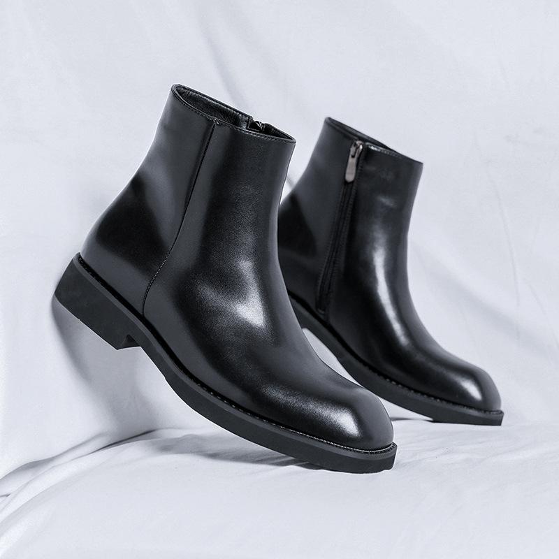 

Новые черные ботинки Martin универсальные ботинки средней высоты Chelsea минималистичные короткие ботинки премиум-класса британские ботинки 89758-R 38 чёрный