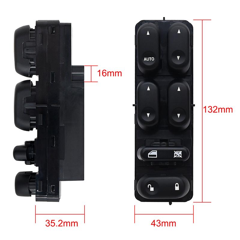 3L8Z-14529-AAA Auto Electric Power Window Control Switch for Ford Escape 01-07 for Mazda Tribute 01-06 For Mercury Mariner 05-07
