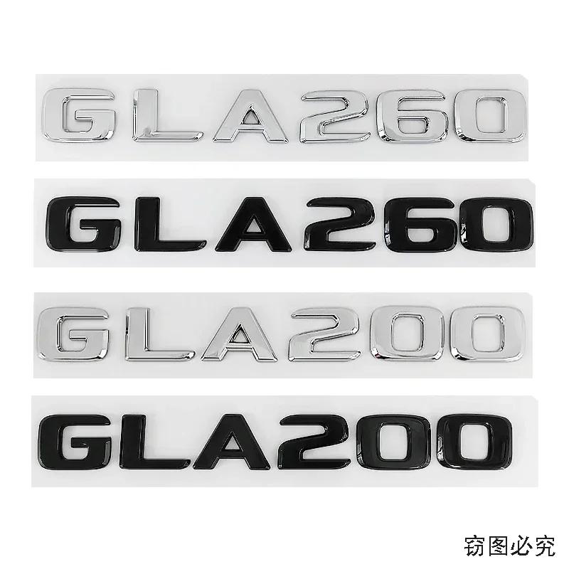 ABS Car Side Fender Decal Letters Emblem Rear Trunk Badge Tail Sticker for Mercedes Benz GLA200 GLA260 Accessories AZ1
