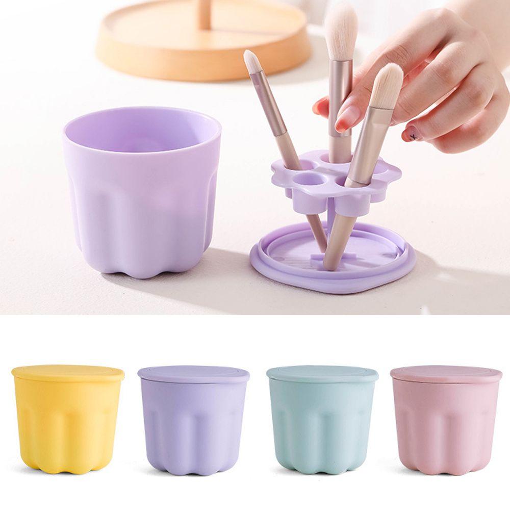 

Holder Washing Pad Bowl Scrubber Board Cosmetic Brush Cleaning Tool Makeup Brush Cleaner Bucket синий