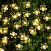 Solar Led Garland Violets For Balcony Terrace Garden Lights 50Led 7M