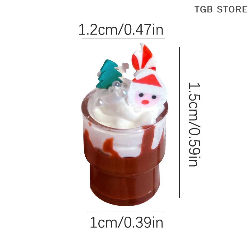 1/12 Chocolate Drink Christmas Model Dollhouse Decoration Dolls House Accessories For Kid Pretend Play Toys