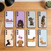 Dachshund Cartoon  Phone Case For Samsung S26,S25,S24,S23,S22,S21,Plus,Fe,Lite,Others Black Cover