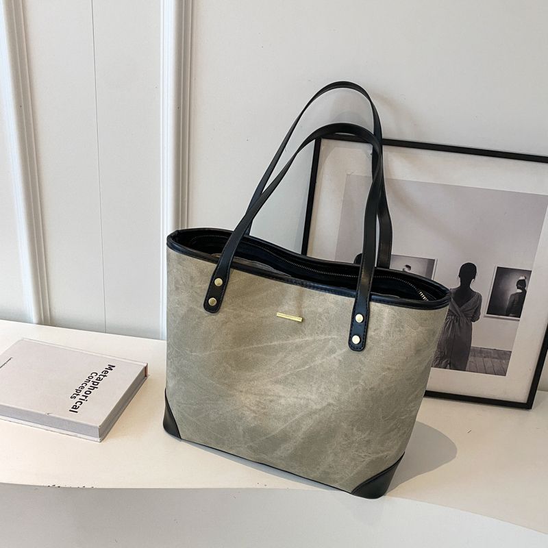 Premium sense simple shoulder bag women's new trend fashion large capacity class commuter tote bag