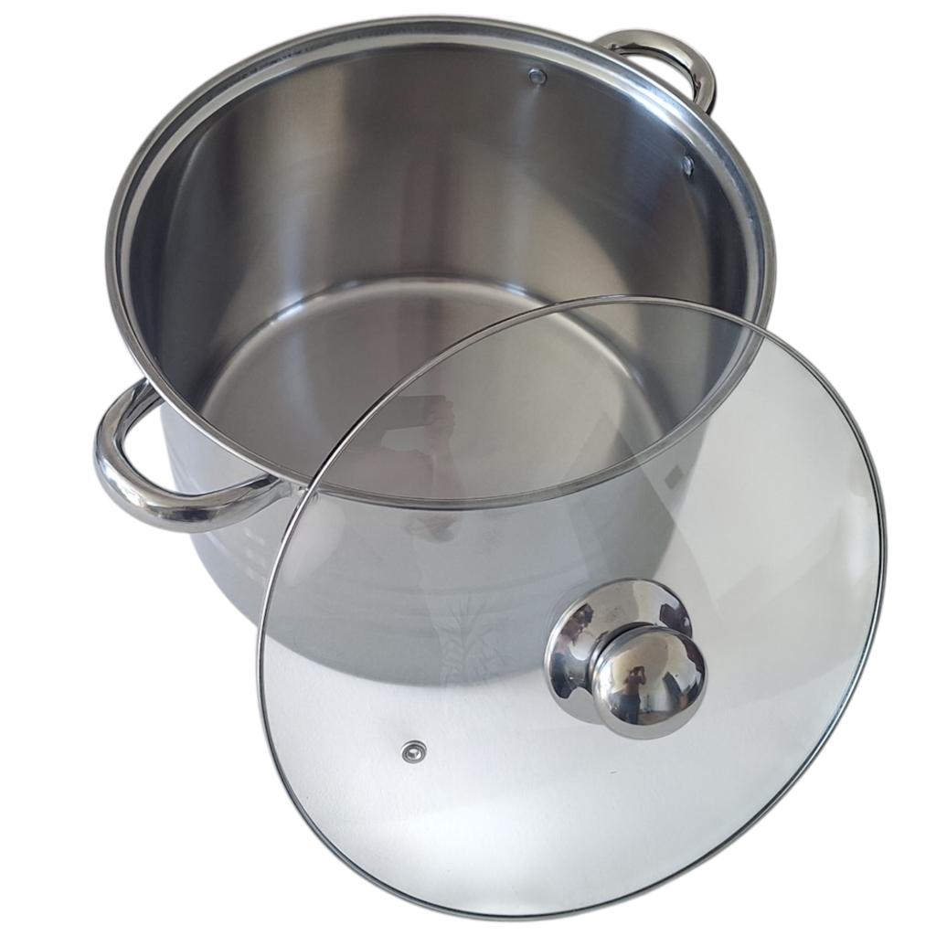 STAINLESS STEEL POT 28 cm GASTRO POT 12.5 L WITH METAL LID