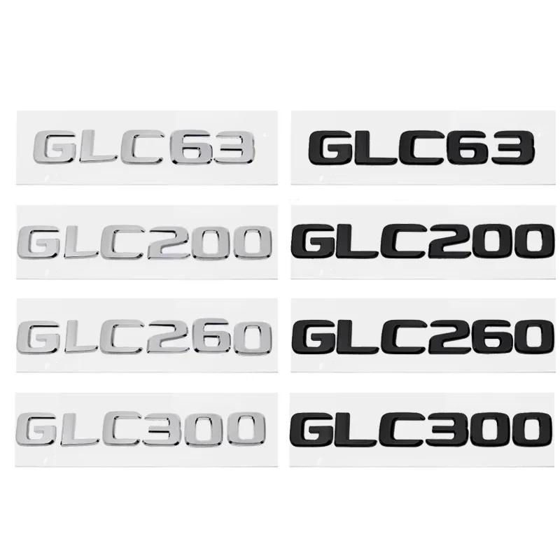 FBK3 2025 Hot New 3D ABS Car Rear Trunk Letter Emblem Badge Decals Sticker For Mercedes Benz GLC X253 GLC260 GLC300e GLC350d GLC200 4