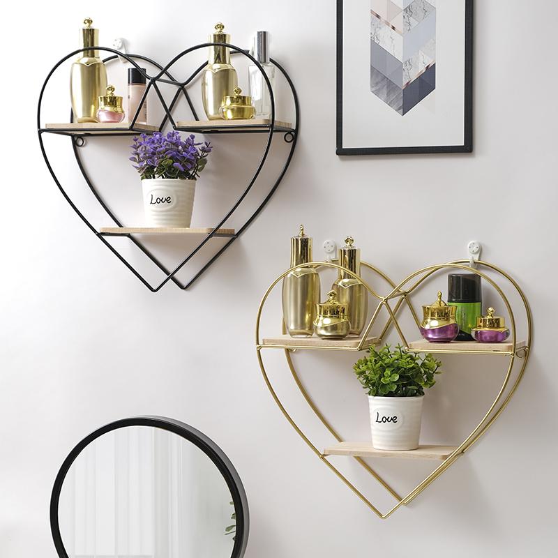Creative Dressing Table Cosmetics Storage Rack Beauty Shop Wall Skincare Product Compartment Shelf Wall Mounted  Bathroom Shelf