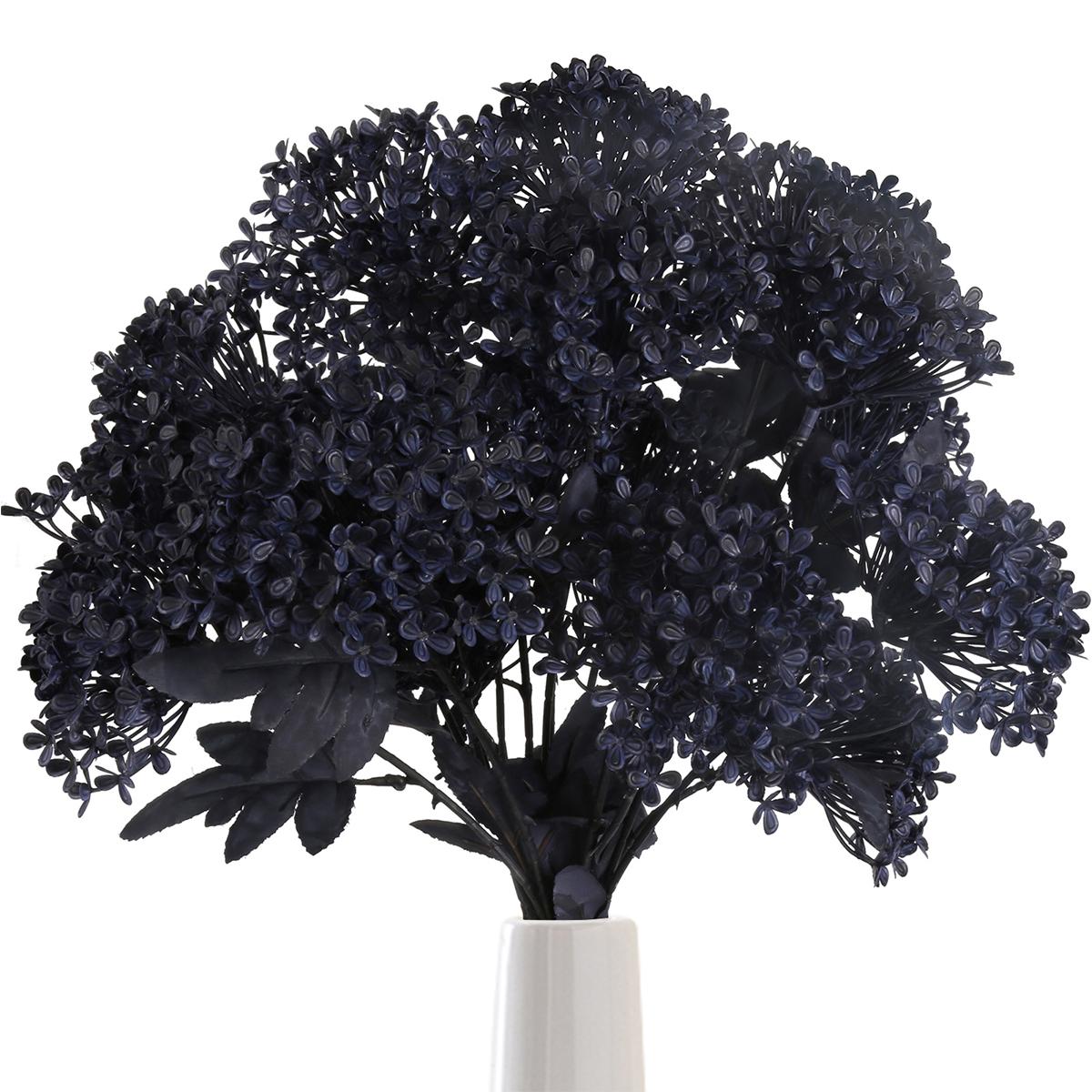 

6 шт., оптовый букет гортензий, искусственные цветы гортензии, длинный стебель 66 см, искусственные цветы, пластиковые цветы гортензии для свадьбы, домашнего декора темно-синий