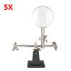 Auxiliary Clip Loupe Welding Magnifying Glass with LED Light 3.5X-12X Lens Desktop Magnifier Third Hand Soldering Repair Tool