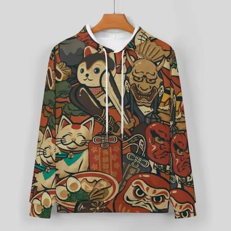 3D-gedruckter Weihnachts-Weihnachtsmann-Grafik-Hoodie für Herren, lässig, langärmlig, neu bei Hoodies & Sweatshirts, Herren-Oversize-Pullover