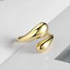 Luxury Open Adjustable Gold Teardrop Ring for Women