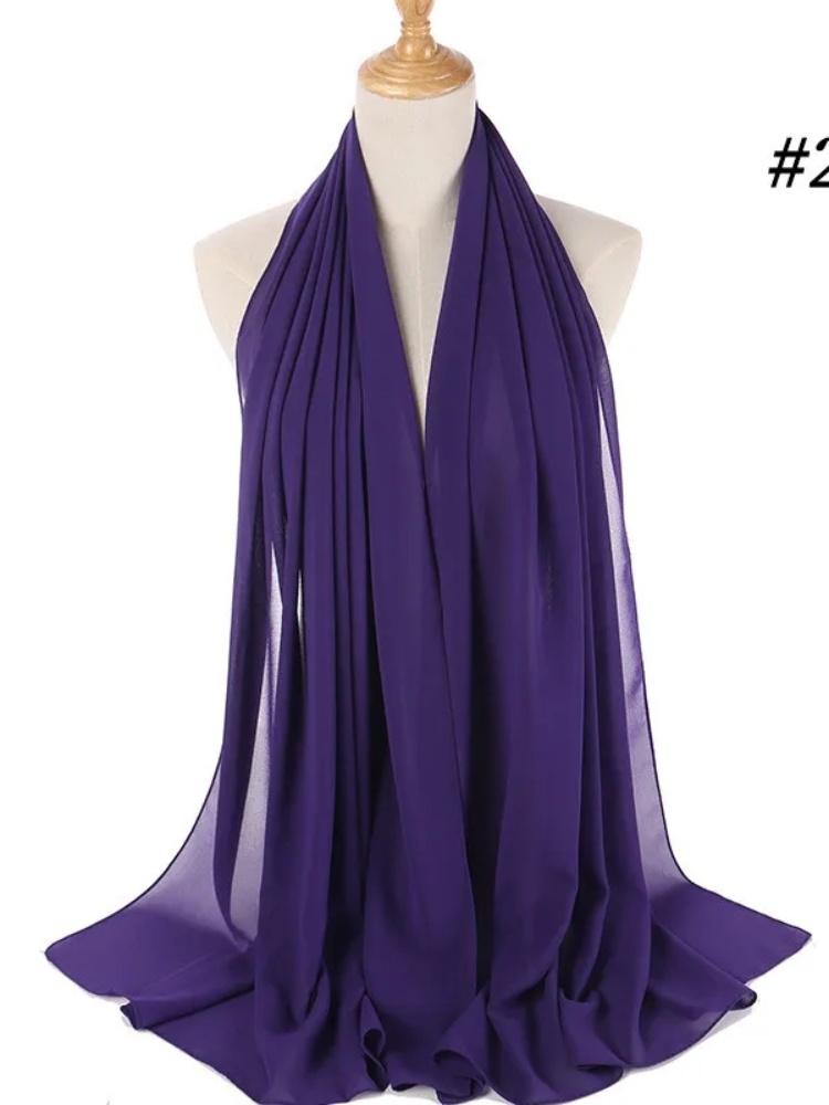 70*180cm bubble chiffon muslim headscarf for women solid color hijab scarf shawls and wraps hijab femme musulman kopftuch