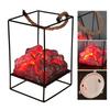 Bonfire Lamp Flameless LED Light Fake Fireplace Lamp Iron Home Decoration for Room Type B 470g /