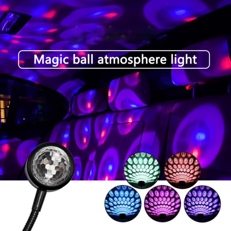

M9 Car Roof Night Light LED Atmosphere Lamp Portable Adjustable USB Romantic Atmosphere Decoration Light for Cars Bedrooms Parties Type A