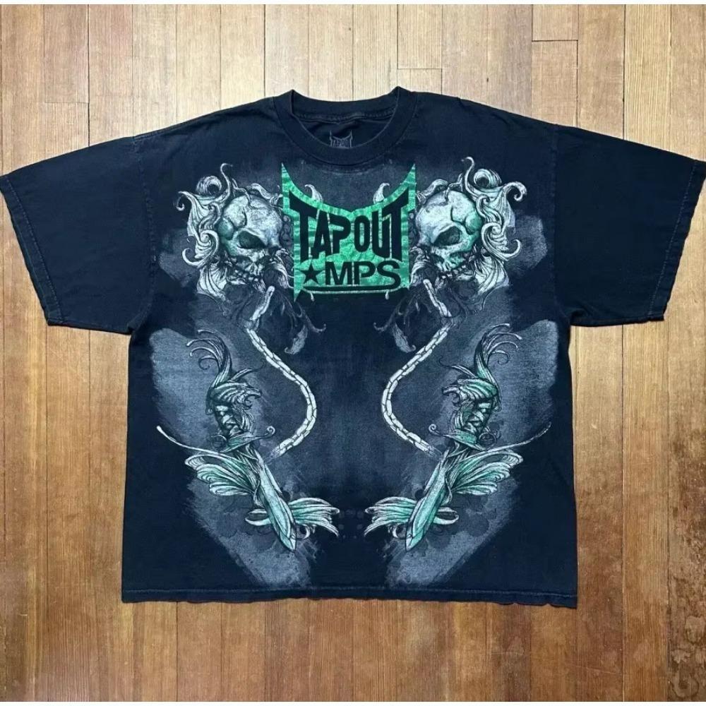 RogueWave Street Style Women Tops Short Sleeve Retro Gothic Style Haute Highend Design Stamp Duty Y2k Punk Style