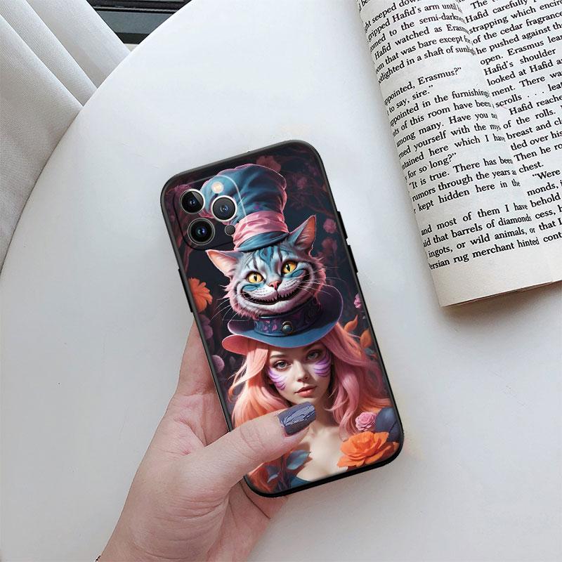 Alice in Wonderland Cat Princess Phone Case for Samsung Galaxy A52S A53 A55 A56 A70 A71 A72 A73 F06 F16 F56 S10e S10 S10+ Plus