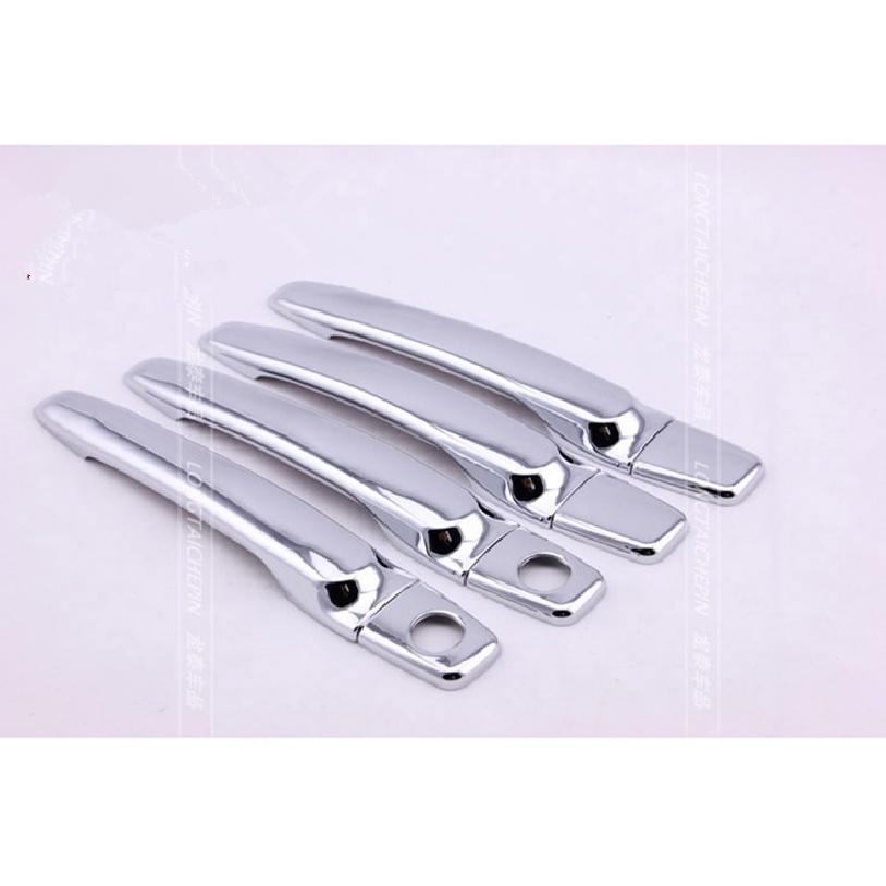 FUNDUOO For Hyundai Sonata 2002 2003 2004 2005 New Chrome Car Door Handle Cover Trim Sticker With Two Keyholes Free