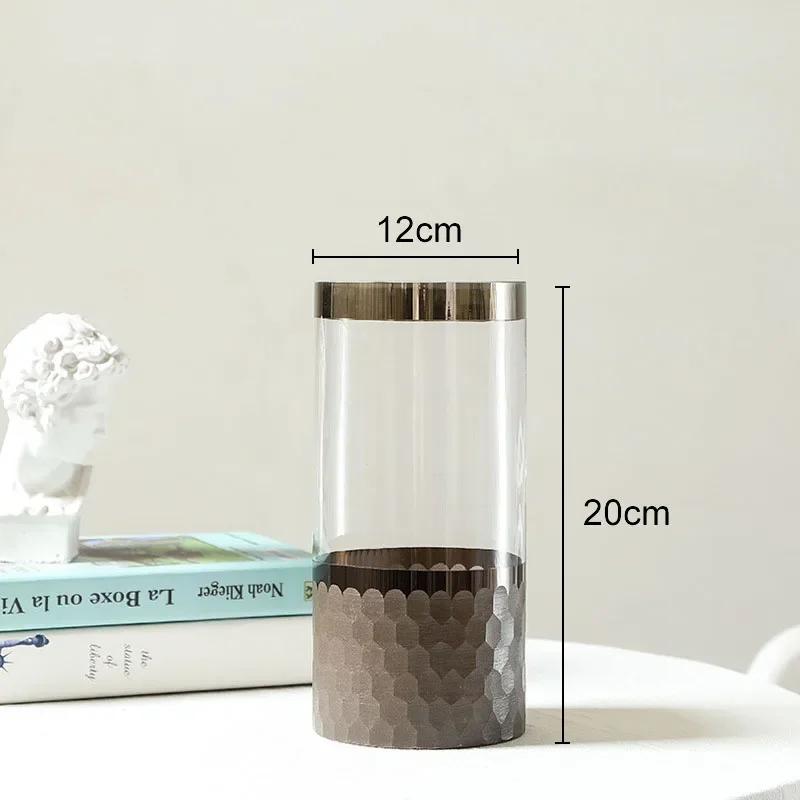 

Creative Honeycomb Texture Glass Vase Hydroponics Flower Pots Decorative Tabletop Vases Artificial Floral Flower Arrangement