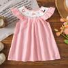 Mädchen Freizeitkleid, Sommer Kinder Karokleid