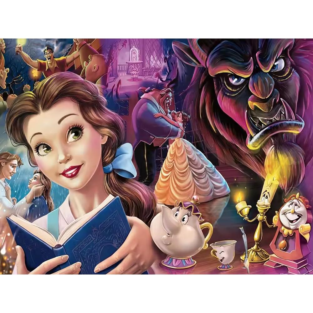 Diamant Painting Disney Die Schöne und das Biest Vollrundes Diamantmosaik Heimdekoration Vollständiges Quadratisches & Rundes Diamantmosaik Stickerei Kreuzstich