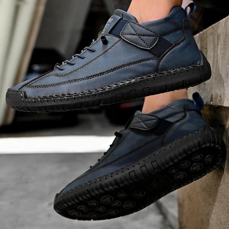 Men's Shoes British Style Fashion Trend Durable Casual Flat Shoes Versatile High-quality Walking Shoes Men Designer Loafers Men